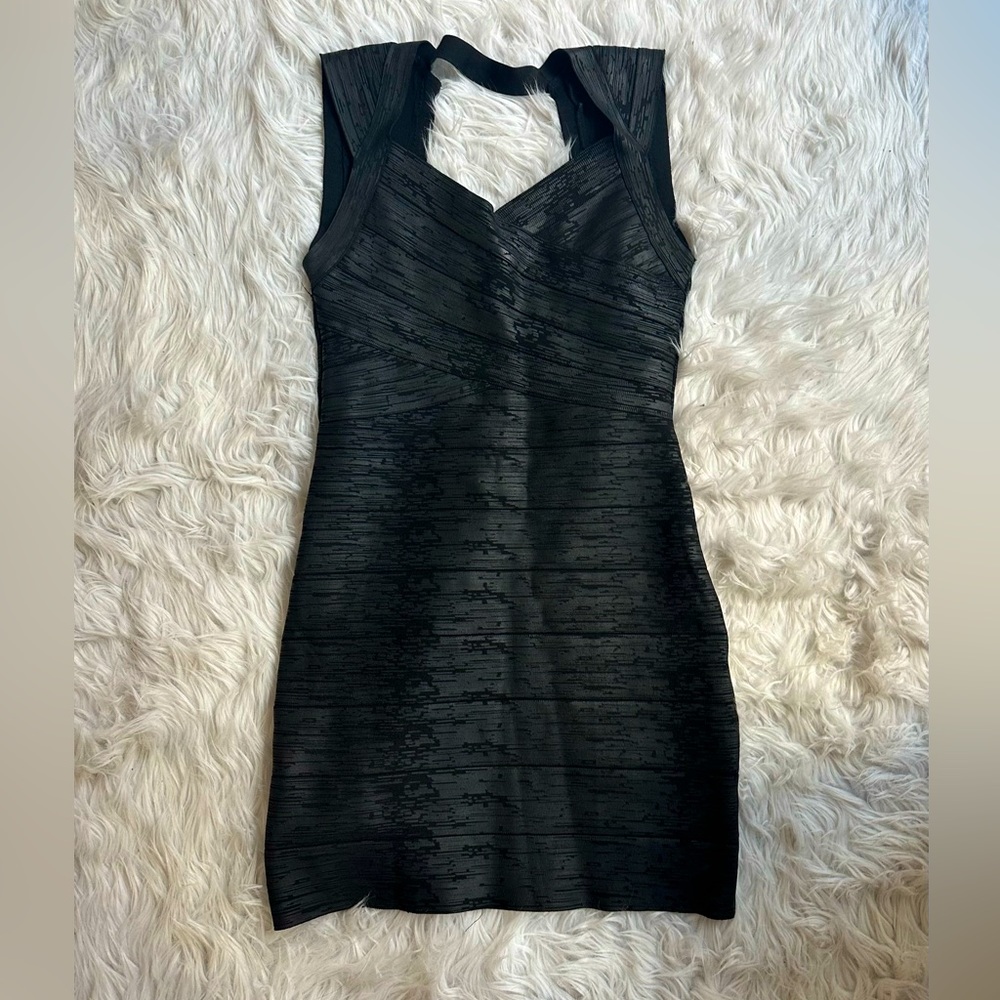 Black bondage dress. Stretchy material